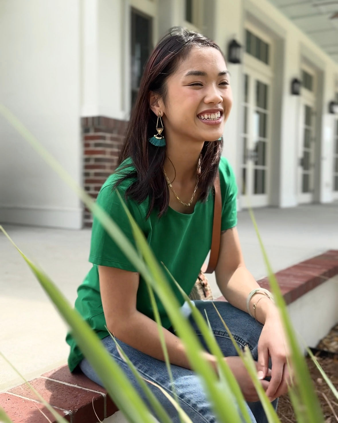 JANE tee in Leaf Green