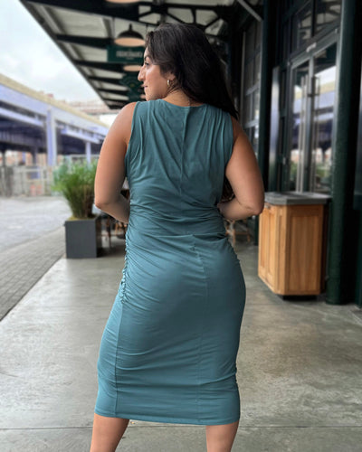 JILLIAN dress in Dark Aqua