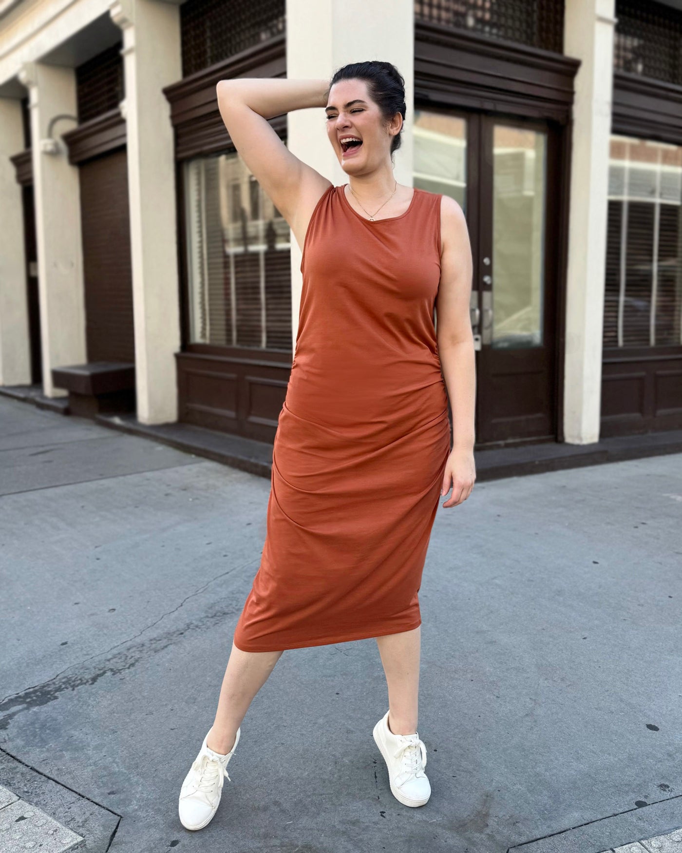 JILLIAN dress in Terracotta