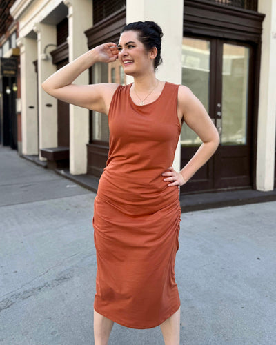 JILLIAN dress in Terracotta