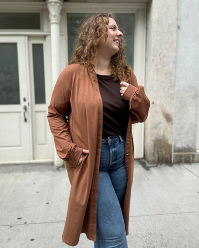 JOA dress/cardi in Cacao Brown