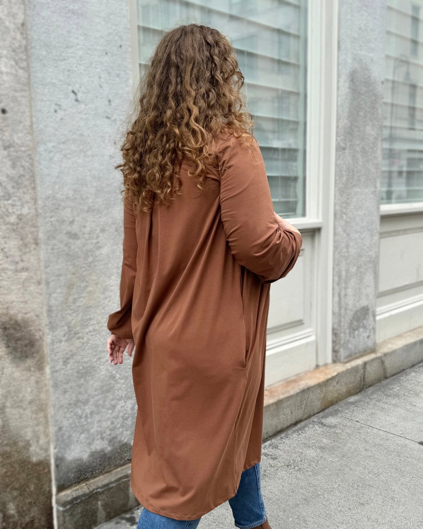 JOA dress/cardi in Cacao Brown