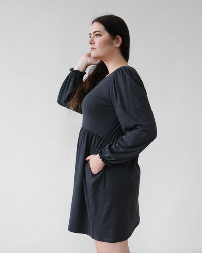 KAIA dress in Charcoal