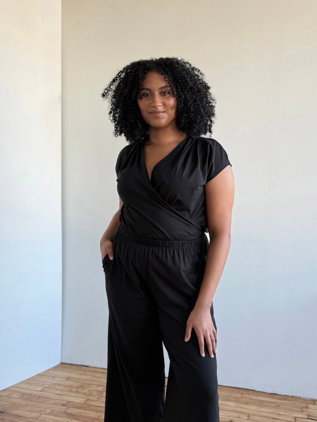 ANDRI jersey pants in Black