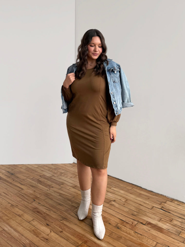 CONSTANCE dress in Kona Brown