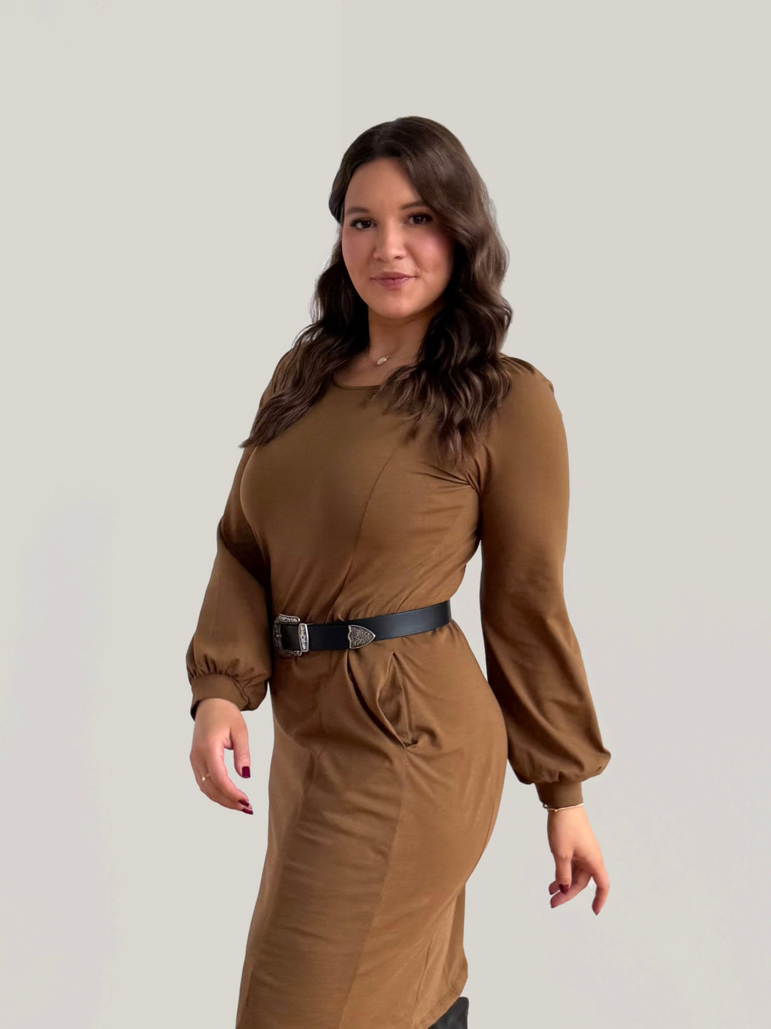 CONSTANCE dress in Kona Brown