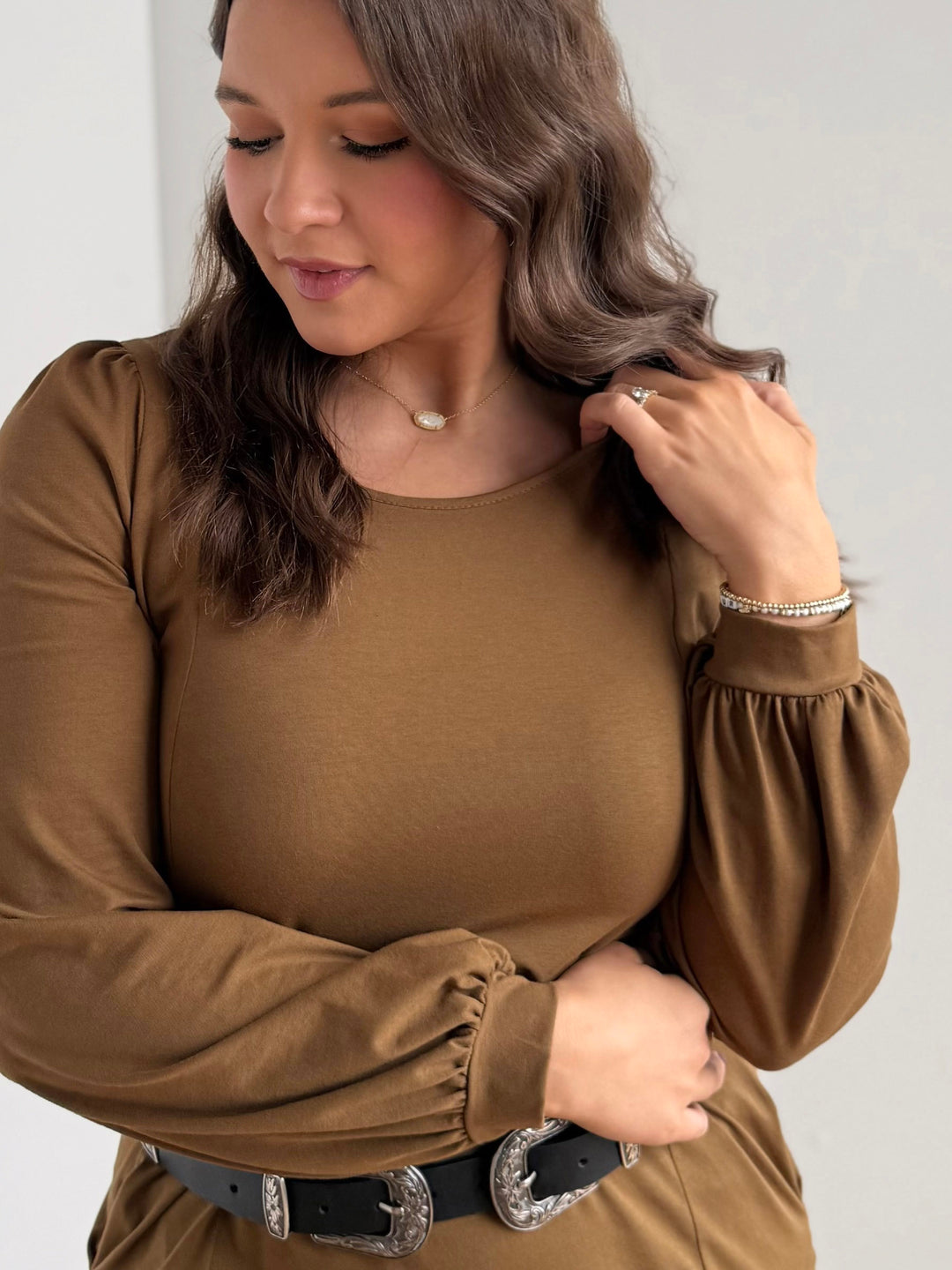 CONSTANCE dress in Kona Brown