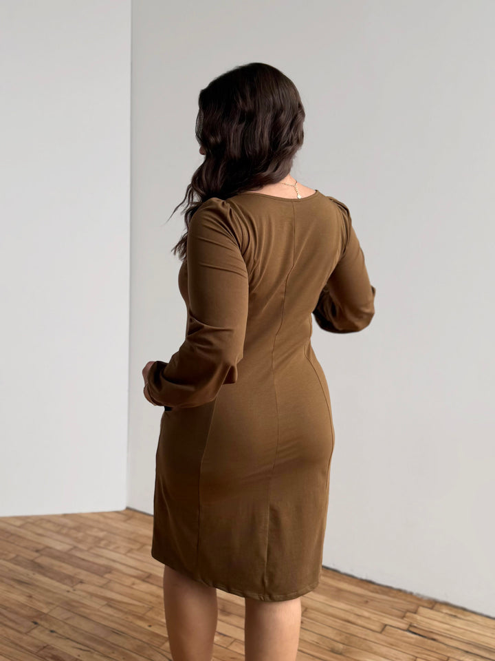 CONSTANCE dress in Kona Brown