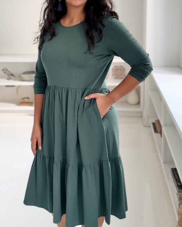 MAISIE dress in Hunter Green