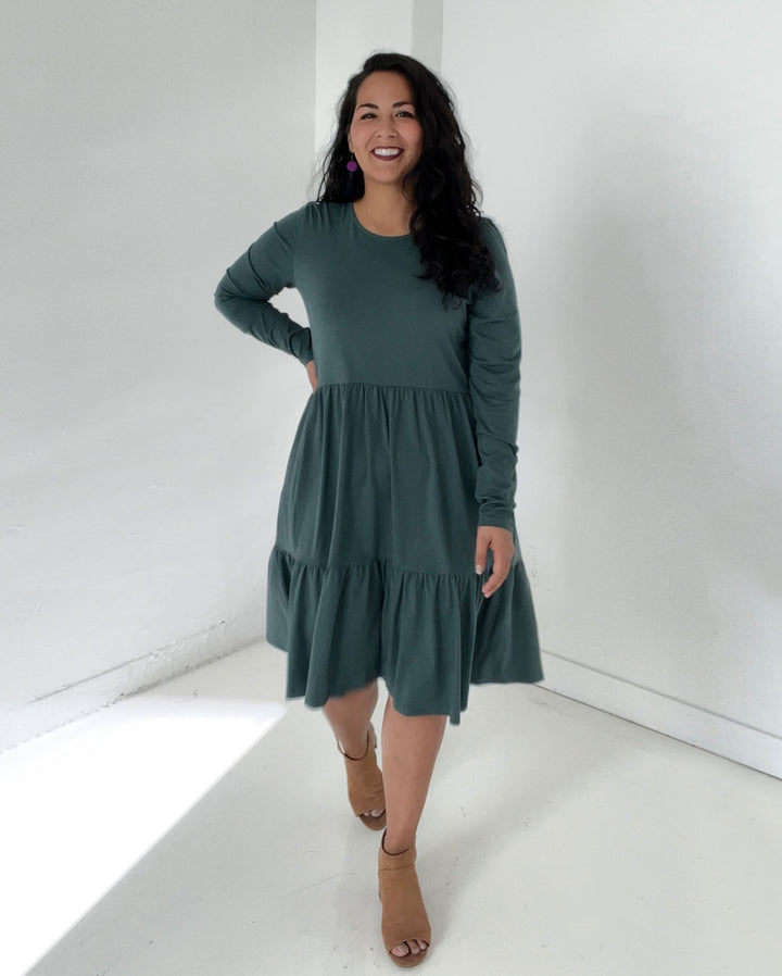 MAISIE dress in Hunter Green