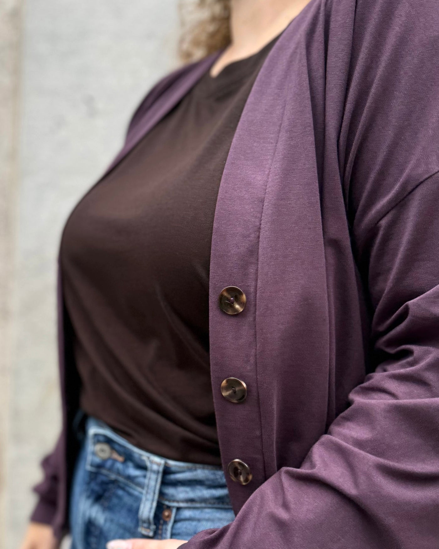 MALLEY cardigan in Plum