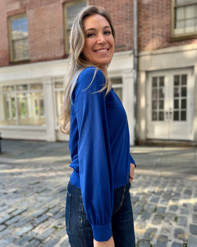 MARIE top in Cobalt Blue