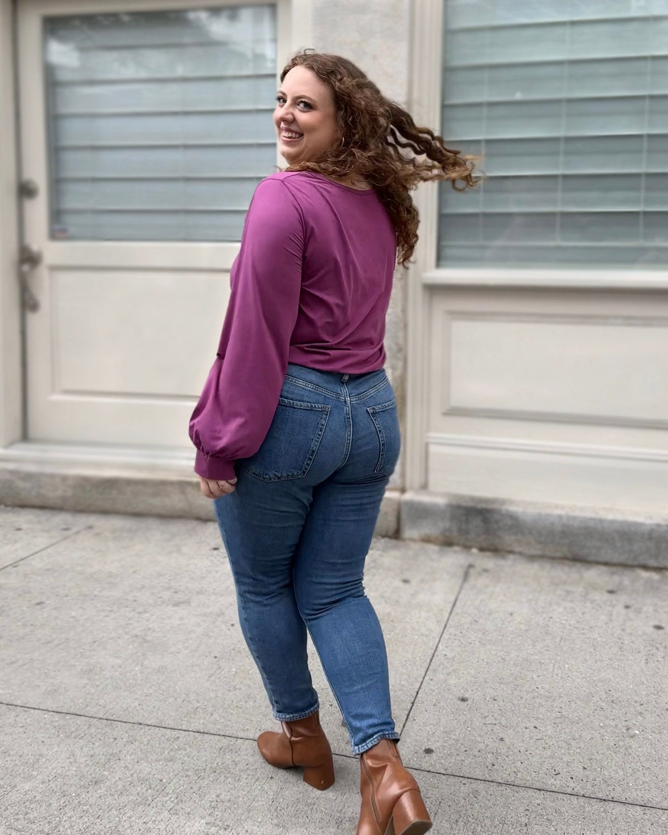 MARIE top in Deep Lilac