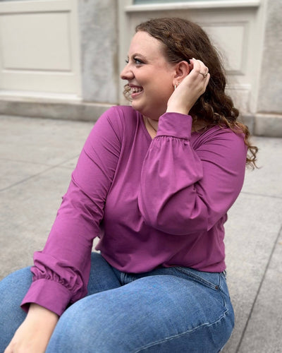 MARIE top in Deep Lilac