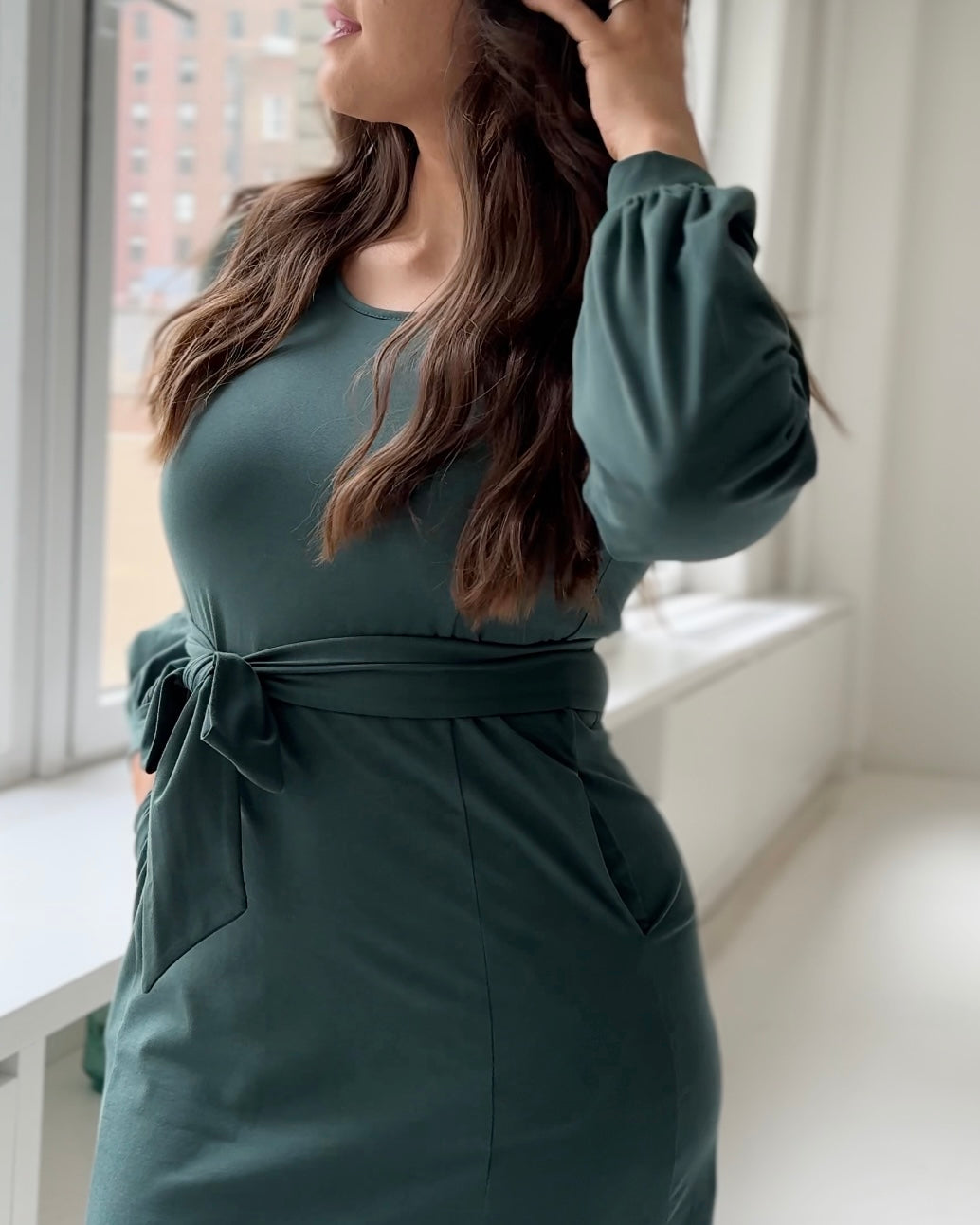 MAUDE dress in Hunter Green Elegantees MAUDE dress in Hunter Green Elegantees