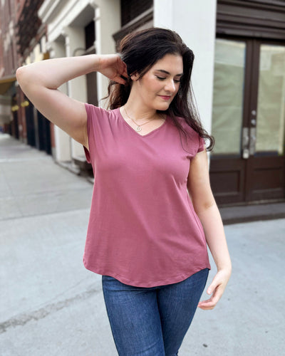 NADINE top in Vintage Mauve