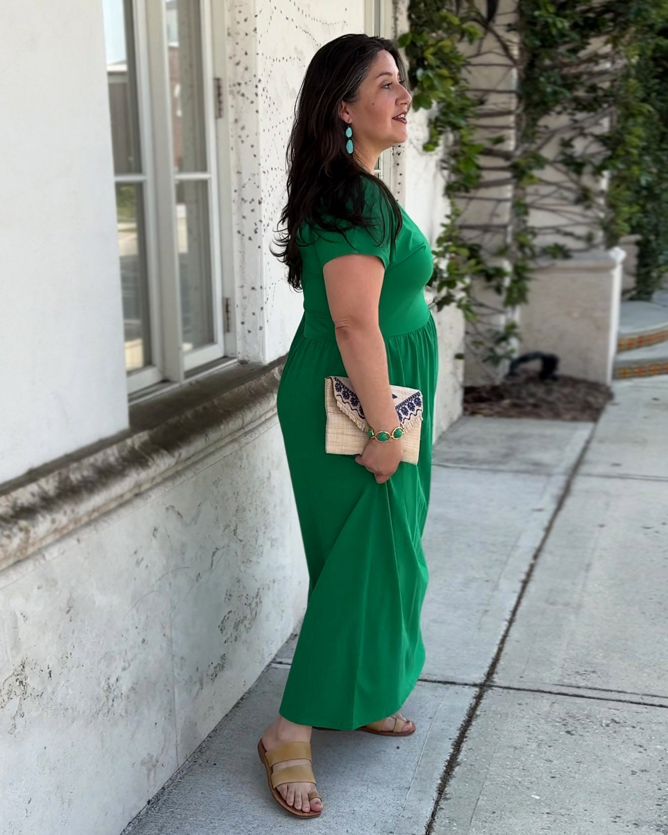 NORAH maxi dress in Leaf Green