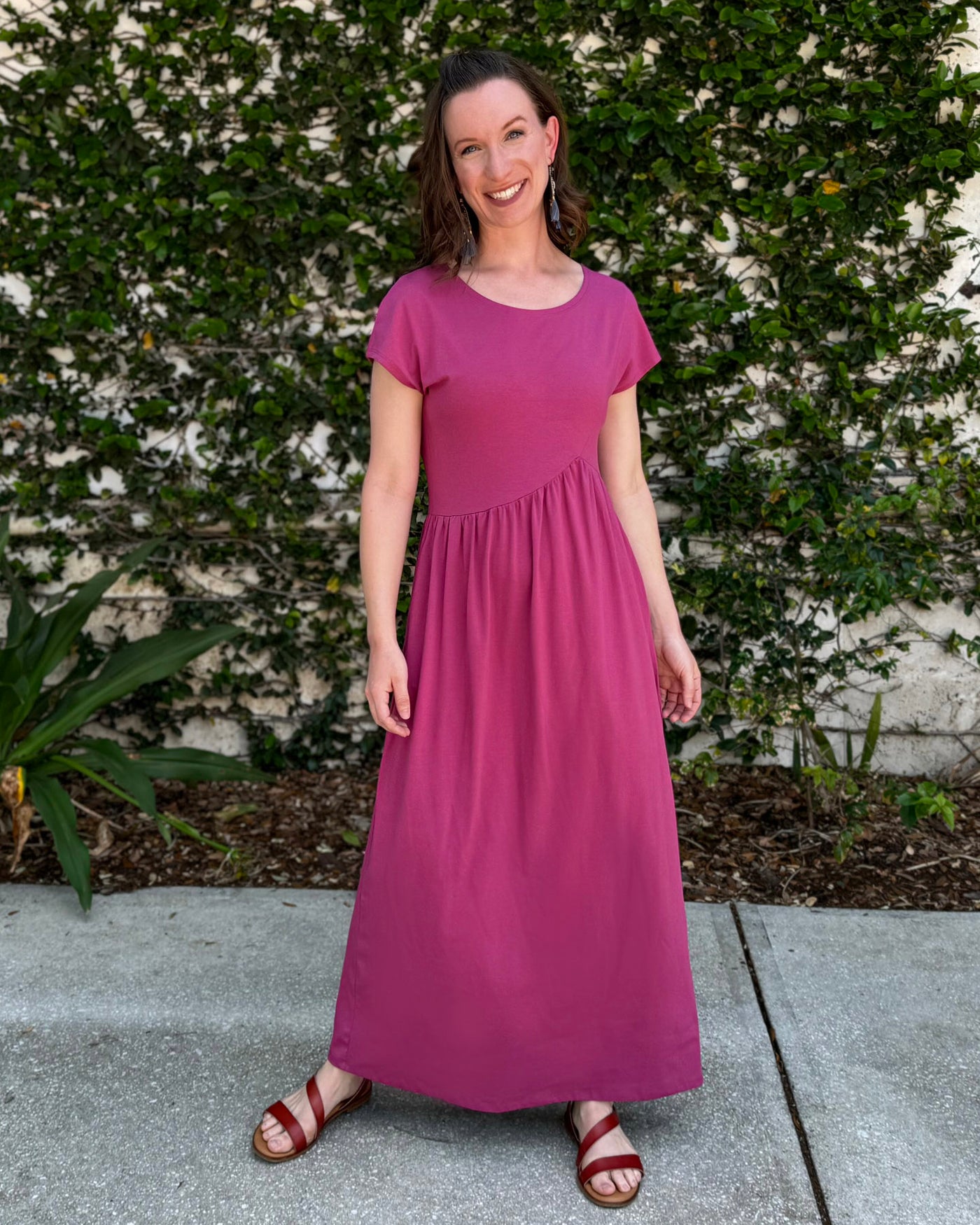 NORAH maxi dress in Mauve Berry