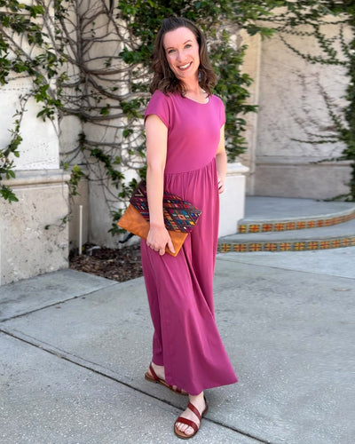 NORAH maxi dress in Mauve Berry