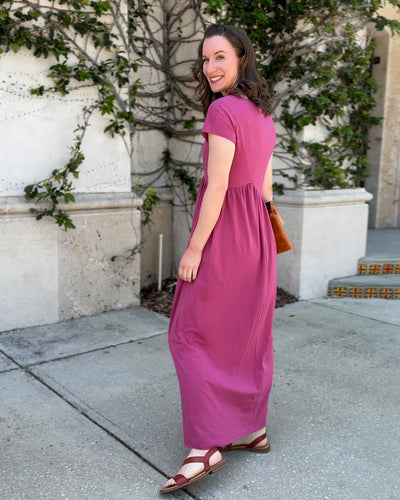 NORAH maxi dress in Mauve Berry