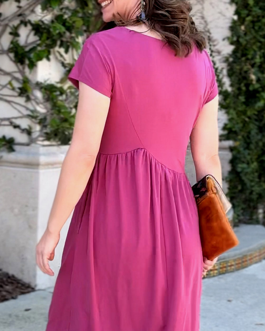 NORAH maxi dress in Mauve Berry