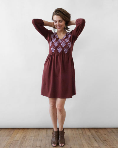 PEONY dress in Redwood