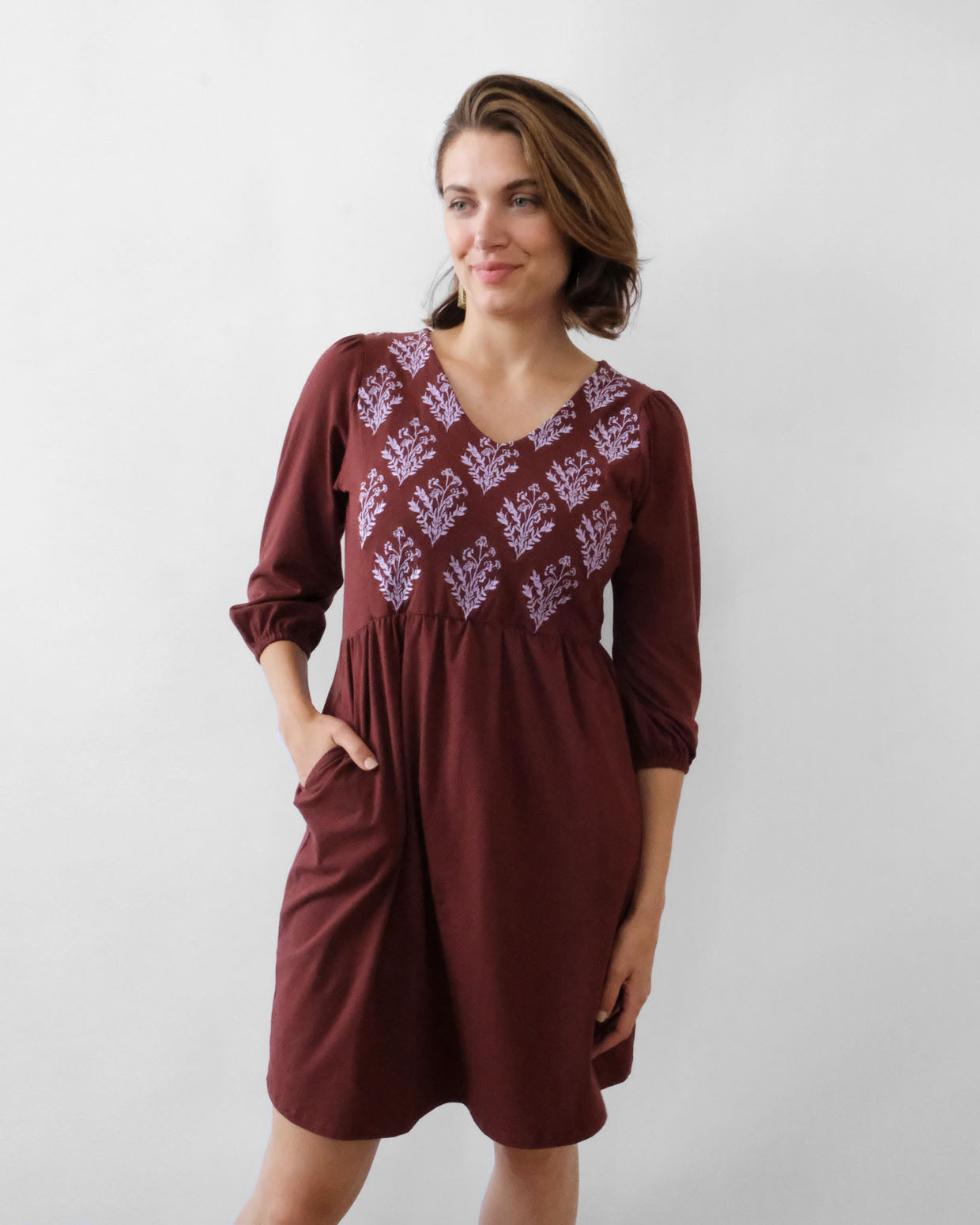 PEONY dress in Redwood