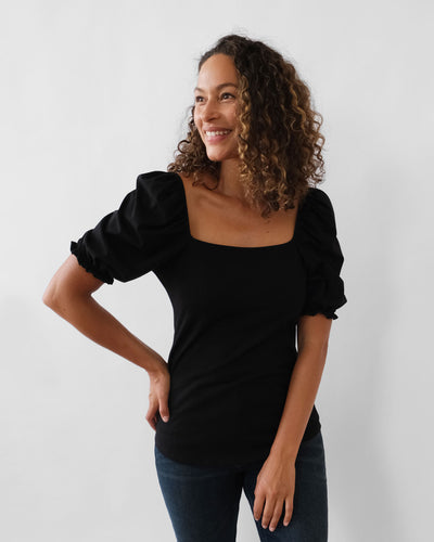 PETUNIA top in Black