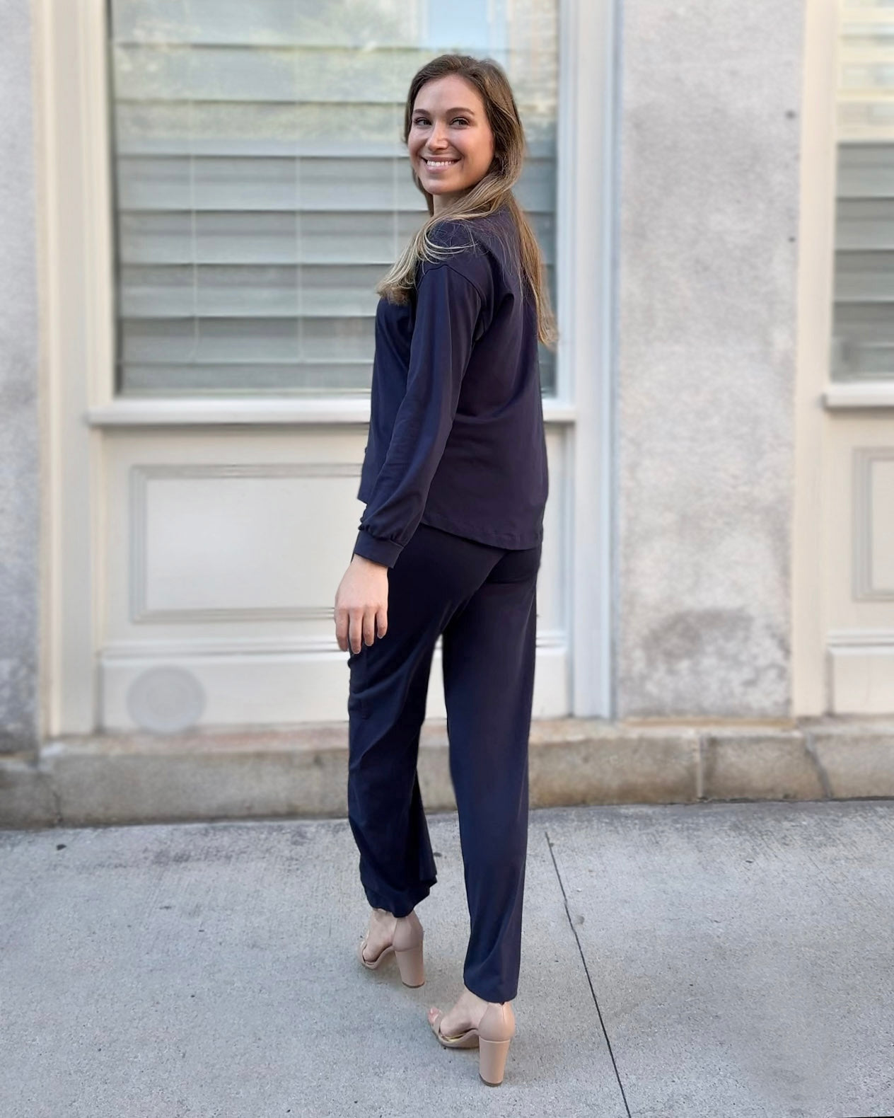 RAE high-rise pants in Navy