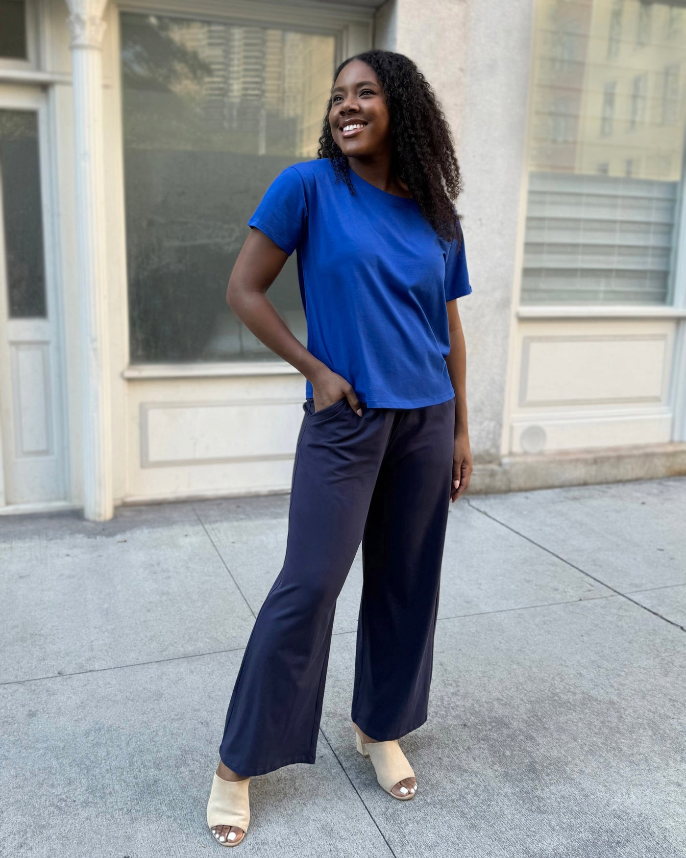 RAE high-rise pants in Navy