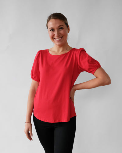 RAYNE tee in Bright Red