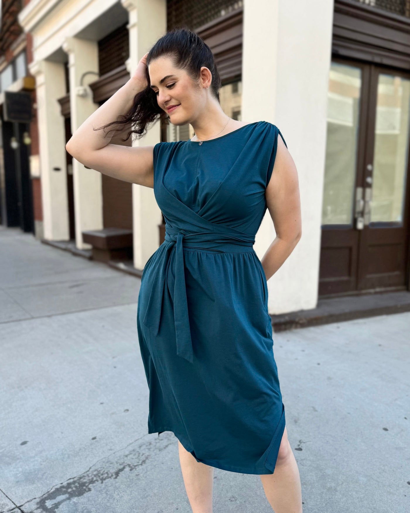 RENEE dress in Tidal Teal