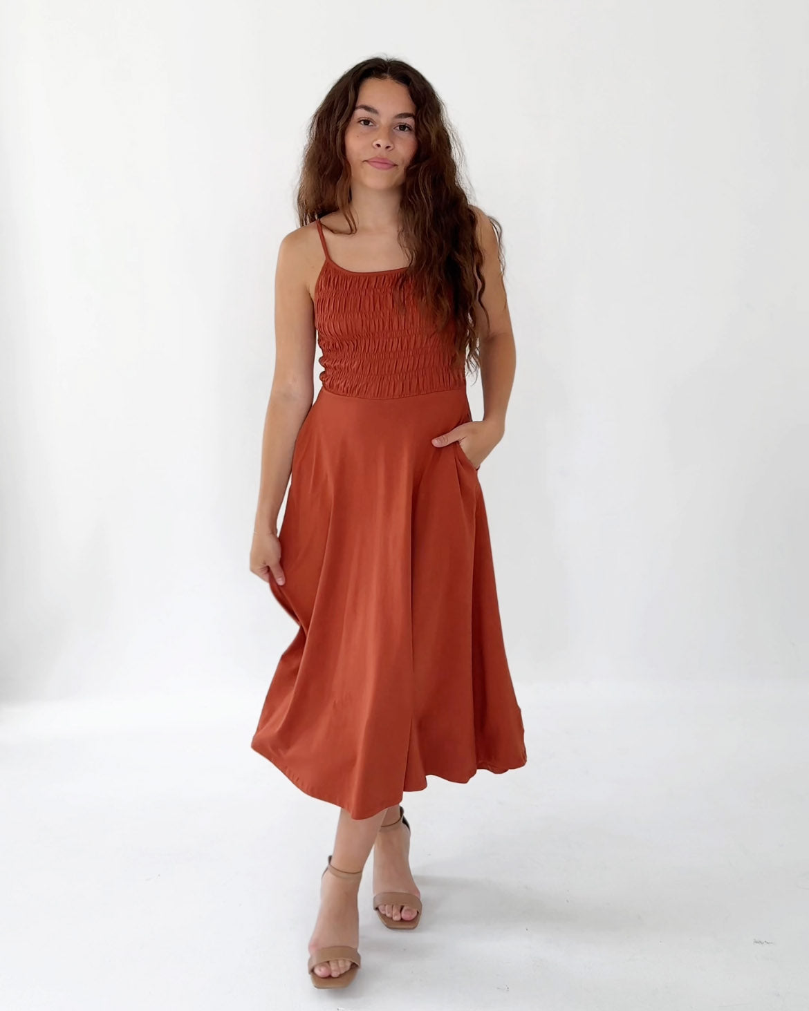 TULIPE dress in Terracotta