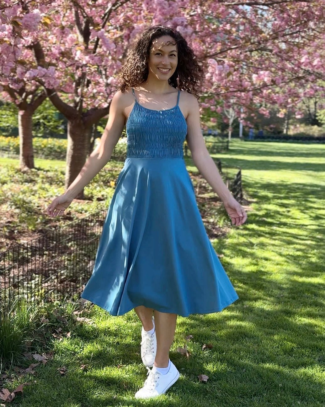 TULIPE dress in Peacock Blue Elegantees TULIPE dress in Peacock Blue Elegantees