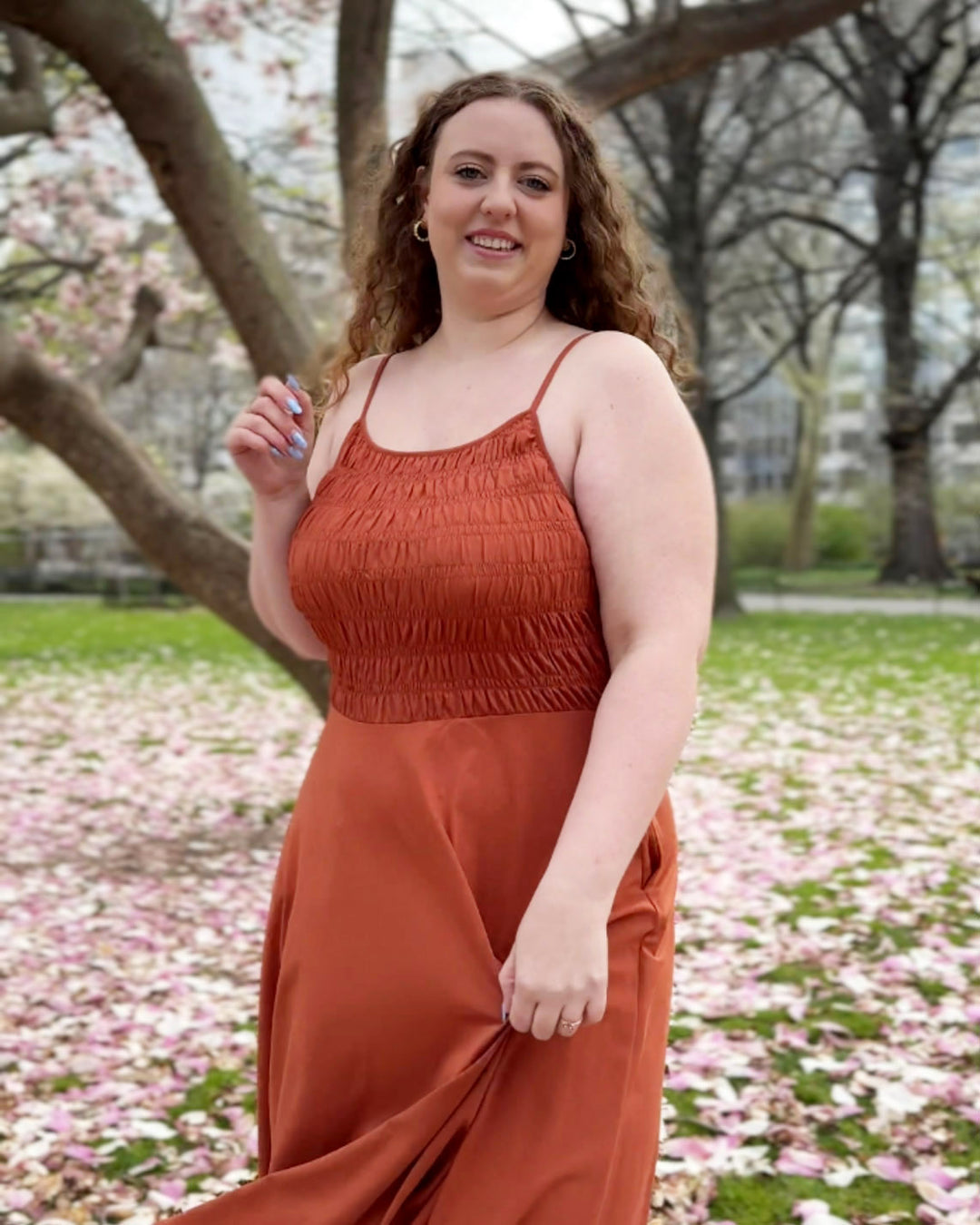 TULIPE dress in Terracotta Elegantees TULIPE dress in Terracotta Elegantees