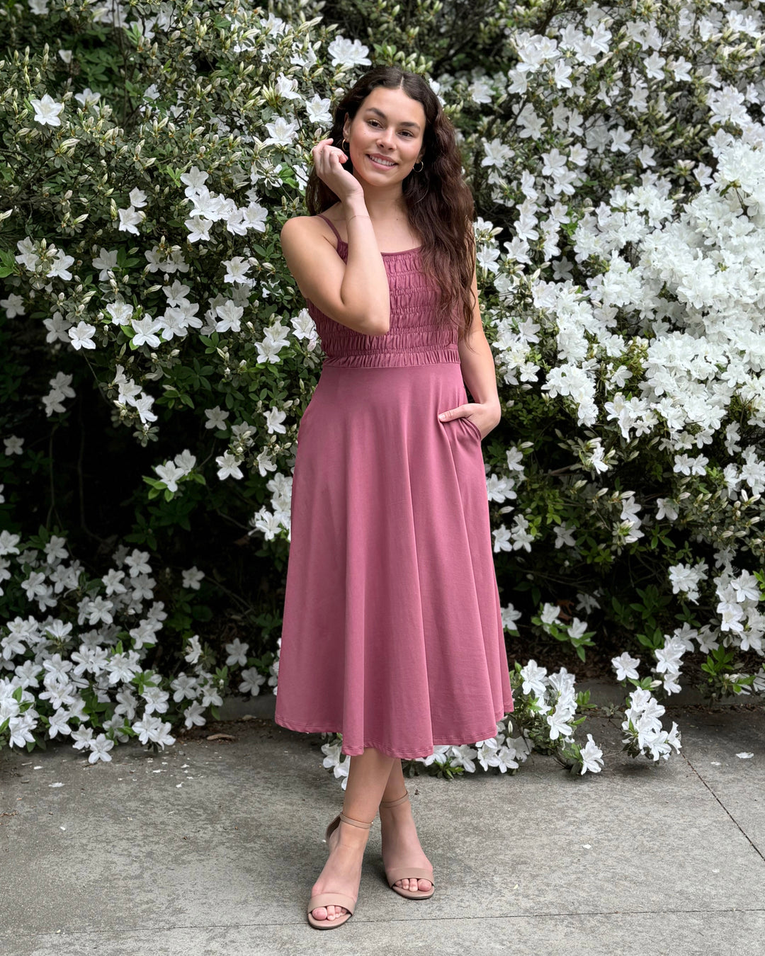 TULIPE dress in Vintage Mauve Elegantees TULIPE dress in Vintage Mauve Elegantees