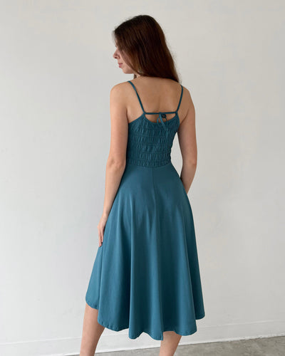 TULIPE dress in Peacock Blue