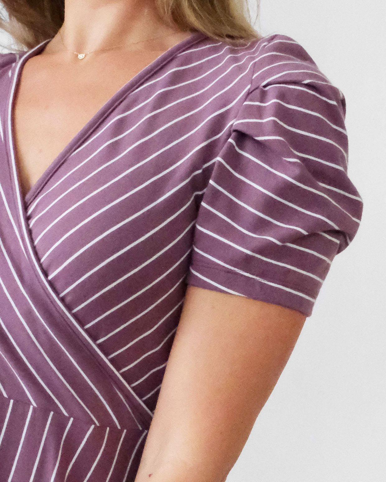 VICTORIA stripe dress in Purple