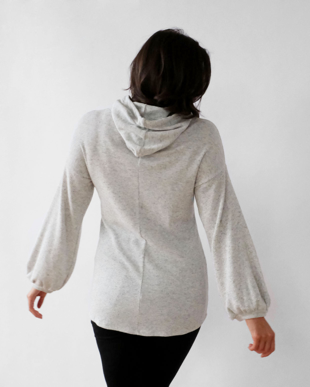 WEEKEND hoodie in Speckled White