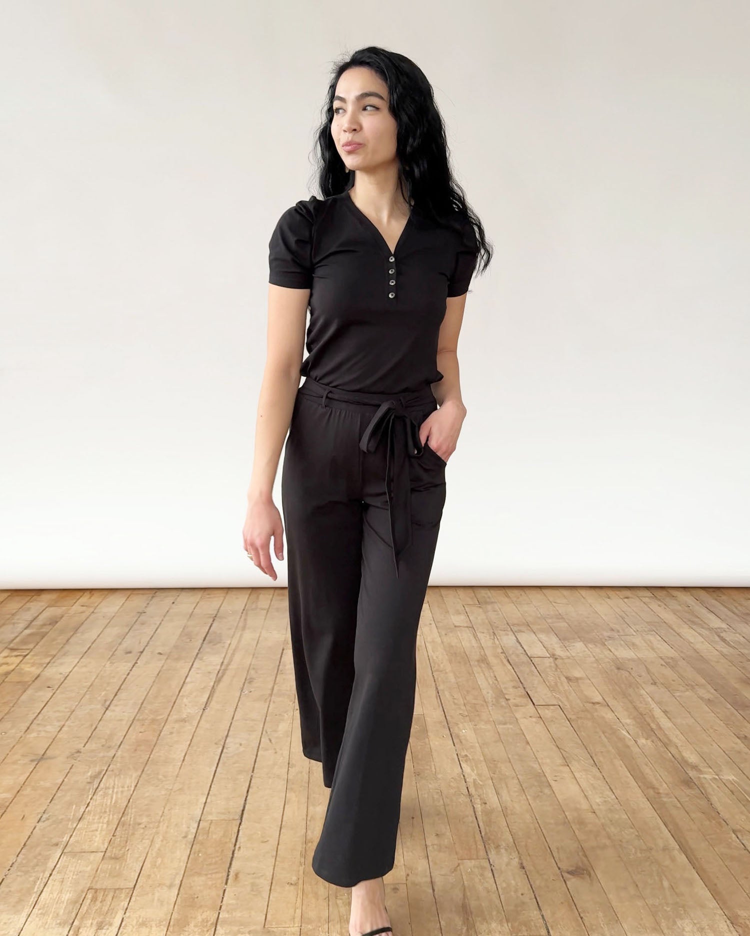 ZELLA high-waist pants in Black – Elegantees