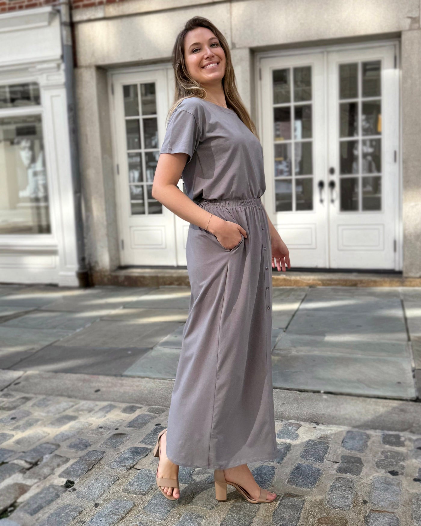 ZURI skirt in Circular Grey