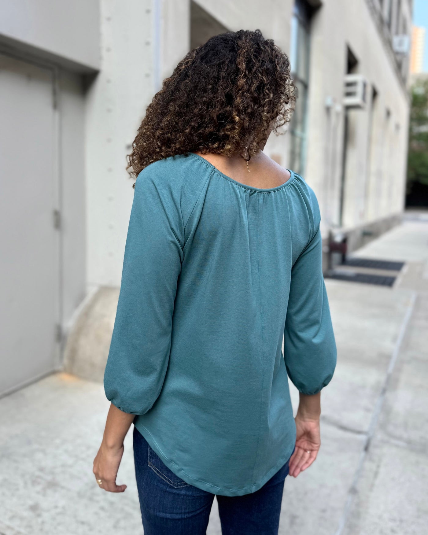 AVELYN top in Dark Aqua