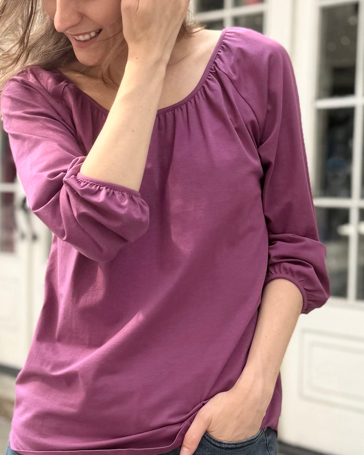 AVELYN top in Deep Lilac