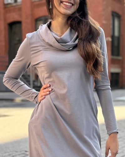 BENNETT dress in Circular Grey