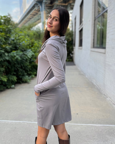 BENNETT dress in Circular Grey