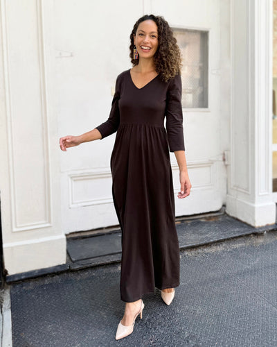 BRIE maxi dress in Chocolate Torte