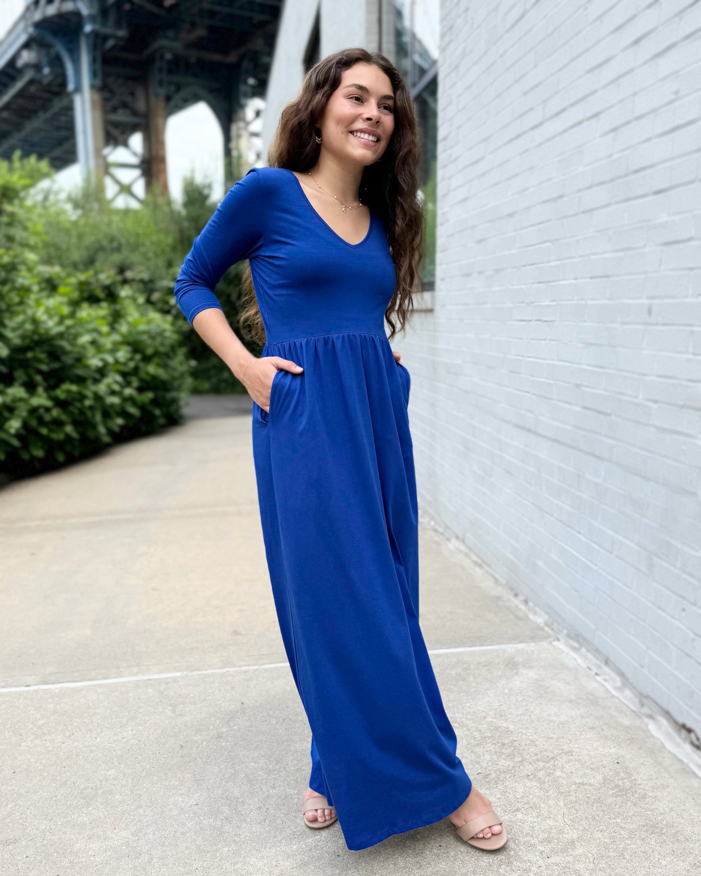 BRIE maxi dress in Cobalt Blue