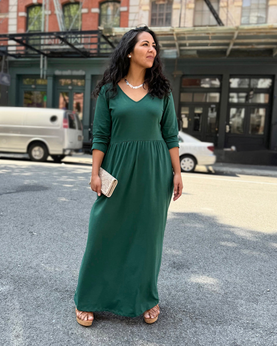 BRIE maxi dress in Dark Green Elegantees BRIE maxi dress in Dark Green Elegantees