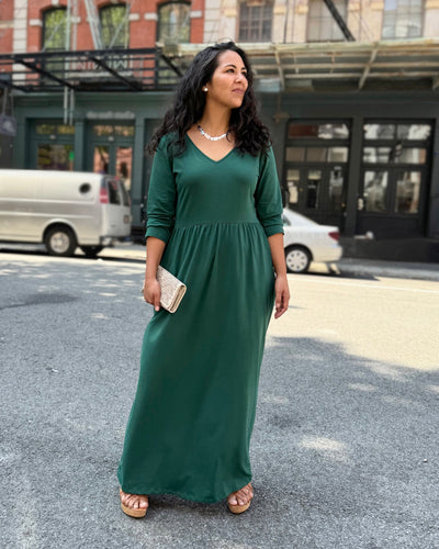 BRIE maxi dress in Dark Green