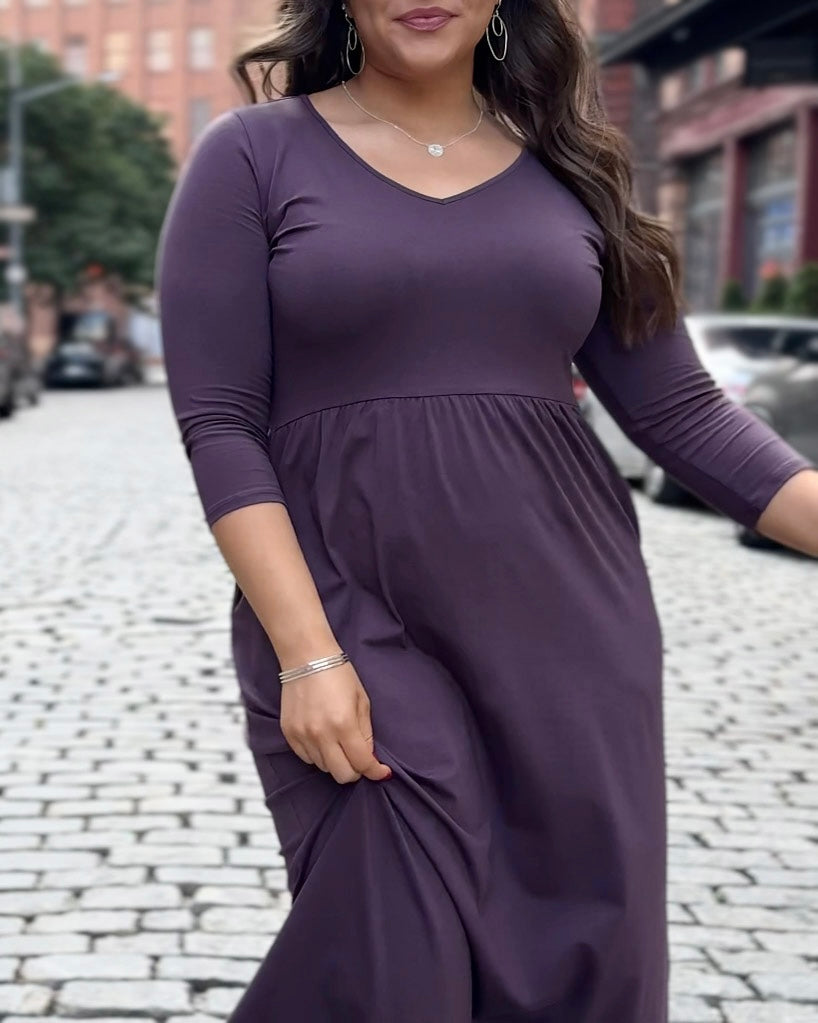 BRIE maxi dress in Plum